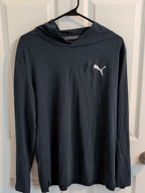 Puma Navy Hooded Long Sleeve Activewear